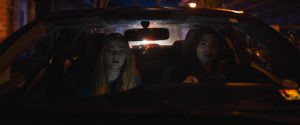 Two teen girls being stopped by police